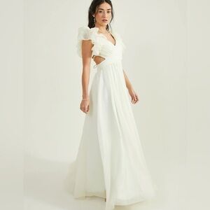 Altar'd State Ivory Maxi Dress